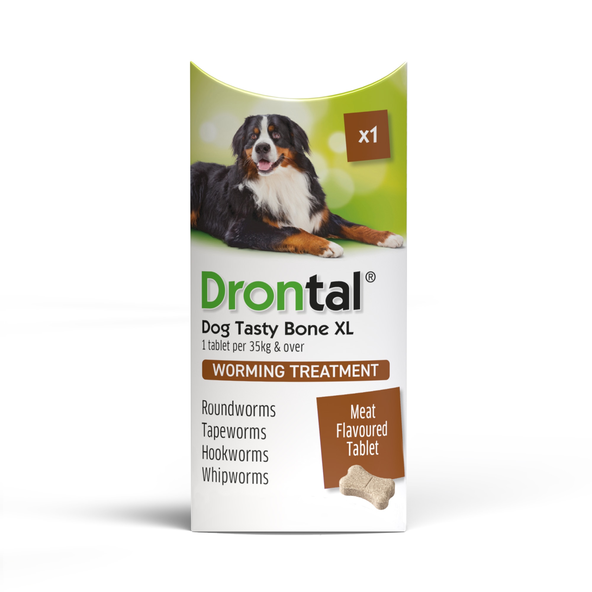 Drontal Plus XL Worming Tablets for Larger Dogs and Puppies - 1 Tablet